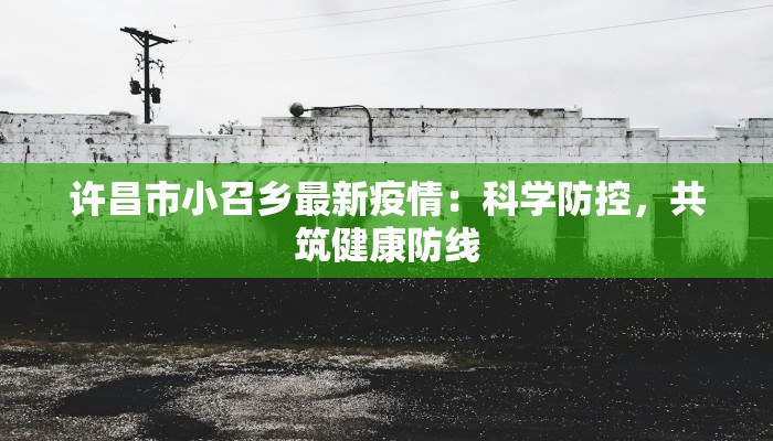 许昌市小召乡最新疫情:科学防控,共筑健康防线 许昌市小召乡最新疫情:科学防控,共筑健康防线